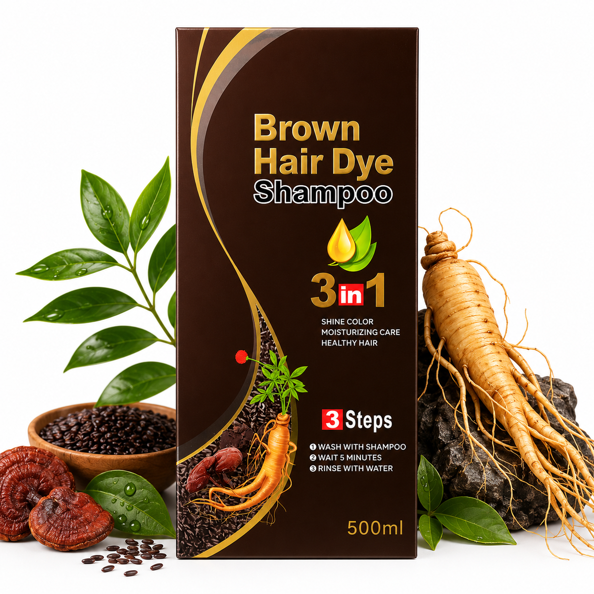 Shampoo Tinte Anti Canas 500ml – Cubre Canas desde la Primera Aplicación